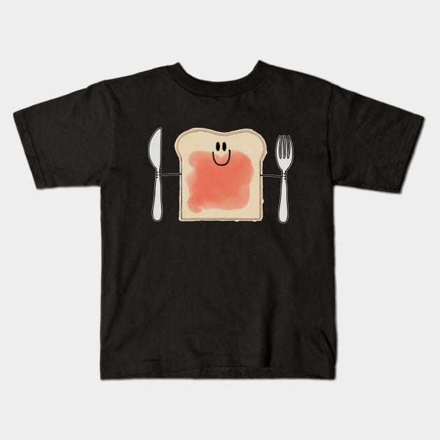 Toast Time! Kids T-Shirt by RiNaCreations